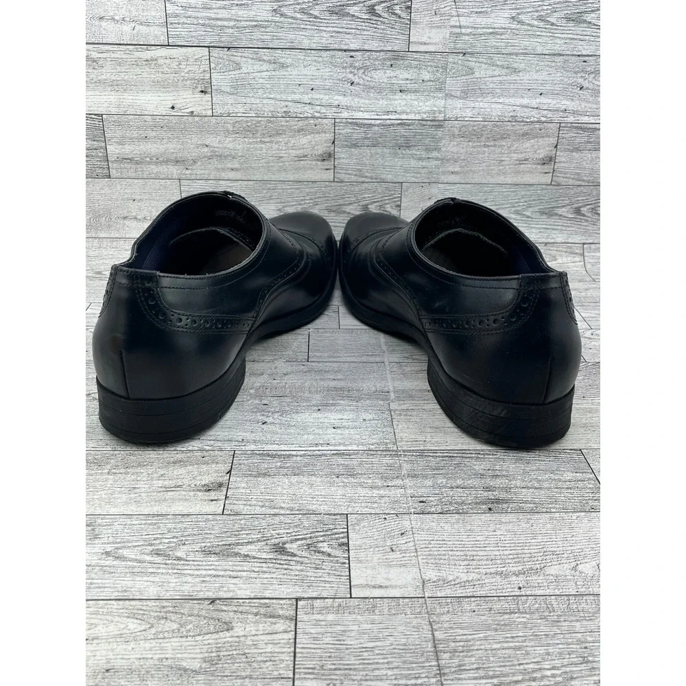 Cole Haan Grand.OS Signature Men Black Leather Cap‎ Toe Brogue Oxford Shoes 12M